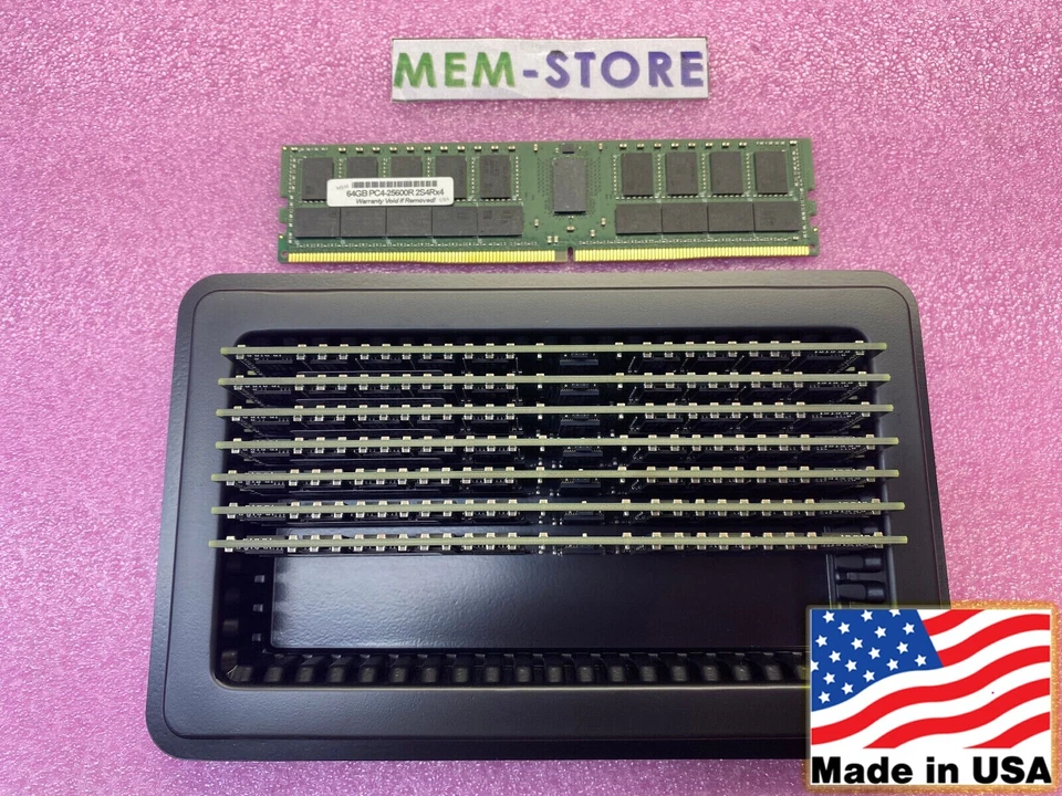 512 GB 8x64 GB DDR4-3200 3DS RDIMM RAM para servidores SuperMicro AMD Threadripper Pro Foto 1 de 1