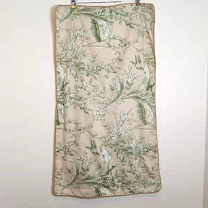 Ralph Lauren King Shams Grand Isle Bird Floral Print *PAIR* Green w/ Jute Edge - Picture 1 of 8