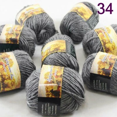 NEW Lot of 8x50g Balls Chunky Hand Coarse Knitting Rainbows Shawls Wool Yarn 834 - Image 1 of 4