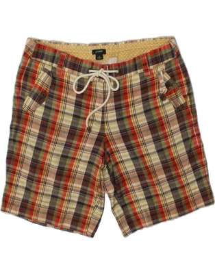 J. Pantalones Cortos Chinos Crew Mujer City Fit US 10 Grandes W32 Cuadros Multicolor IM01 Foto 1 de 4