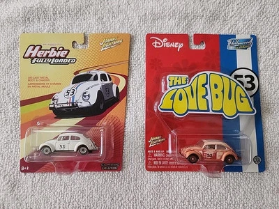 2 Different NEW HTF Johnny Lightning Classic 1966 VW Beetle LOVE BUGS UNOPENED - Image 1 of 4