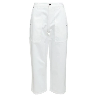 Pantalones de mezclilla cortos The Row de algodón con tachuelas con bolsillos cintura alta Us0 Xs para mujer talla 0 Foto 1 de 4