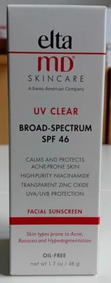 ELTAMD Elta MD CLEAR Face Sunscreen SPF 46 Skincare & UV Protection sunscreen 48g