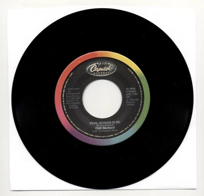 CLIFF RICHARD - Devil Woman / It's All In The Game / 7" 45 RPM Vinyl Single - Image 1 of 2