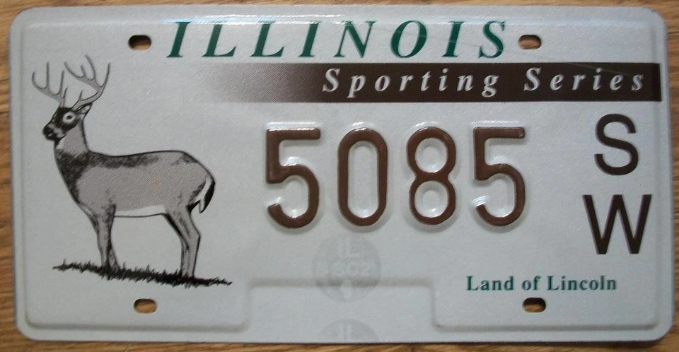 PLACA ÚNICA ILLINOIS - 5085 - SERIE DEPORTIVA - CIERVO Foto 1 de 1