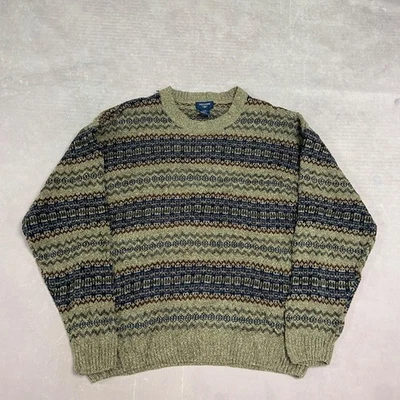 Suéter tejido vintage Dockers estampado abstracto abuelo para hombre L Foto 1 de 4