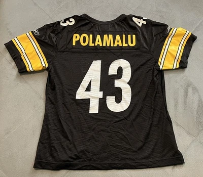 Camiseta NFL Reebok Steelers Troy Polamalu #43 Negra Amarilla Juvenil L Grande En muy buen estado Foto 1 de 4