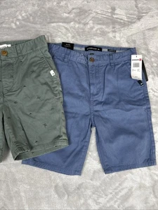 Quicksilver Boys Shorts Blue Army Green New With Tags Size 26 Straight Fit - Picture 1 of 9