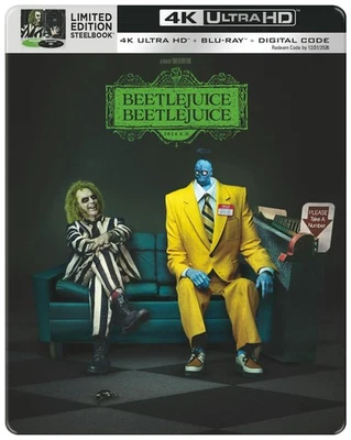 Beetlejuice Beetlejuice Steelbook 4K UHD Blu-ray  NEW - Image 1 of 4