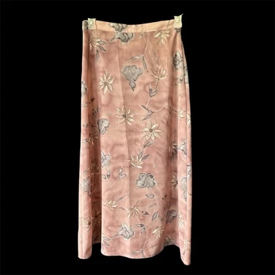 Maxi Falda Diseño Paul Harris Vintage Malva/Rosa Talla L Floral Hecha en EE. UU. Foto 1 de 4