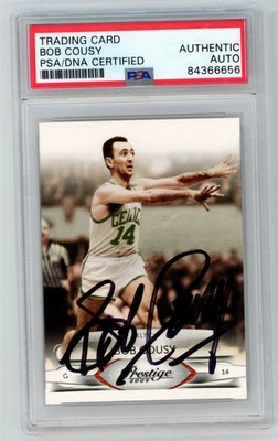 2009 Prestige BOB COUSY On Card Auto #119 BOSTON CELTICS PSA/DNA Authentic N4 - Image 1 of 3