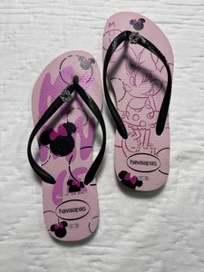 Havaianas Womens Flip-Flop Slippers Pink Slim Disney Minnie Mouse Outdoor Size 7 - Picture 1 of 4
