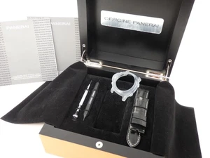 OFFICINE PANERAI Watch Box Case Storage Wood Empty Genuine Accessories Booklets - Picture 1 of 24