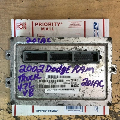 Camión Dodge Ram 1500 2002 02 4,7 V8 PCM ECM ECU motor computador 56040201ac 201 Foto 1 de 2