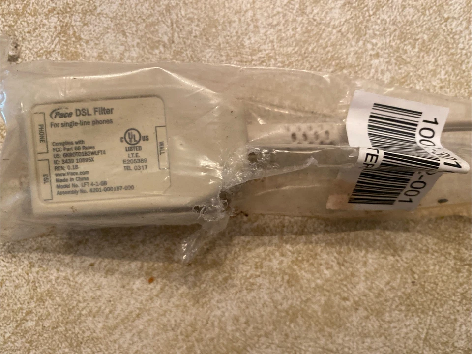 Pace Lft 4-1-GB DSL FILTER TELEPHONE,PC LINE FILTER PHONE INTERNET - Image 1 of 1