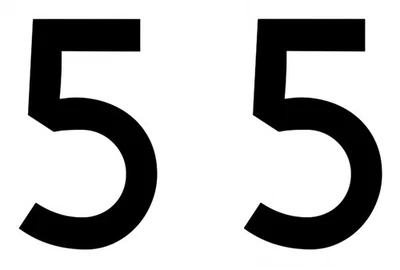 Pack de 2 calcomanías adhesivas número 5 elige tu talla y color Foto 1 de 4