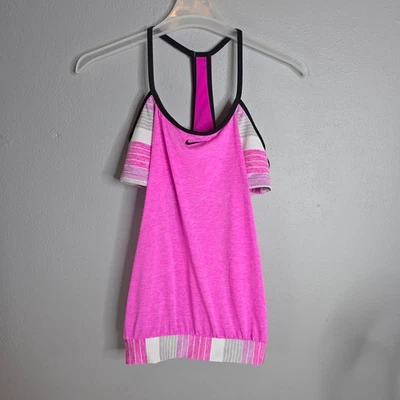 Camiseta sin mangas Nike rosa espalda cruzada sujetador incorporado para mujer XL Dri-FIT BY29 atlético  Foto 1 de 4
