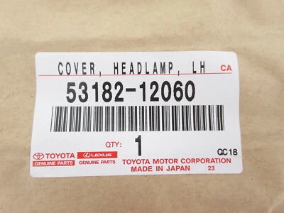 Capa de farol original do fabricante Toyota 53182-12060 driver LH 2016-2018 Corolla iM - Imagem 1 de 3