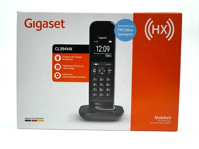 GIGASET CL394 HX DECT-Telefon Mobilteil Fritz!Box Speedport Schwarz Neu - Bild 1 von 4