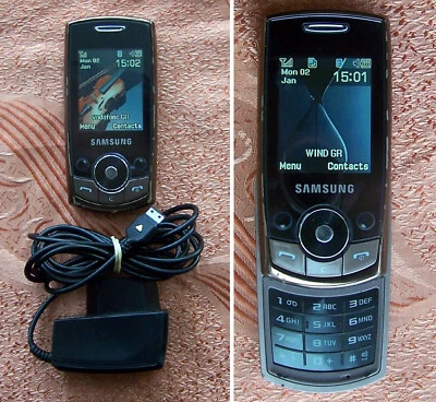 Samsung SGH J700 Slide Mobile Phone - Good Condition Big Font – ΝΟ e gt zv j600 - Image 1 of 4