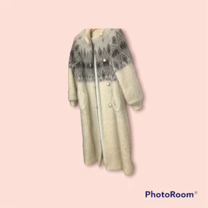 VTG Alafoss of Iceland Icewool Sweater Coat Long Knitted Womens Size S - Picture 1 of 8