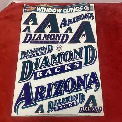 Arizona Diamondbacks Retro Reusable Static Cling Decals Baseball MLB Licensed - Image 1 of 4