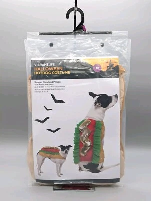 Disfraz de perrito caliente de Halloween perro gato perrito caliente tamaño mediano 20-50 libras Foto 1 de 4