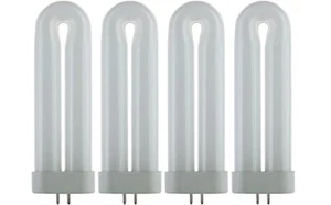 4Pack T6 Fluorescent U-Shaped Bulb, 5.78" Twin UV Lamp, 8W, 120V, 4-Pin GX10Q - Picture 1 of 5
