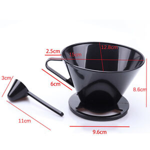 Reusable Coffee Filter Coffee Cup Dripper Mesh Strainer With Measuring Spoon NN