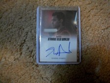 STAR TREK STRANGE NEW WORLDS SHAWN AHMED AUTOGRAPH CARD.