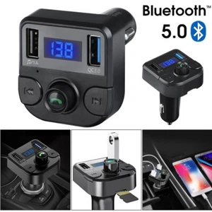 Car Charger, Call Free/BT Mp3 Audio Music Stereo Adapter, Dual USB Port Charger - Picture 1 of 8