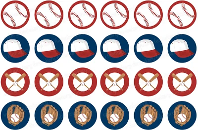 Baseball Sport Cake Topper Party Decoration Edible Birthday Celebration Stand up - Image 1 of 4