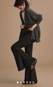 Neu Anthropologie Maeve Mega Slim Mega Schlaghose schwarz Größe 2 - Bild 1 von 5