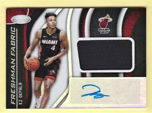 KZ Okpala Miami Heat 2019-20 Certified Freshman Fabric Patch Auto Rookie Card - Picture 1 of 1