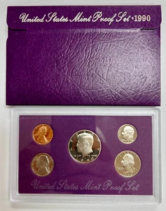 1990 Clad Proof Set U.S. Mint Original Government Packaging OGP COA - Picture 1 of 1