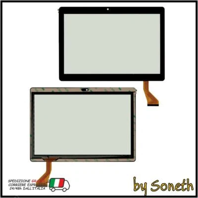 VETRO TOUCH SCREEN DI RICAMBIO PER TABLET SUMTAB K101 PRO NERO