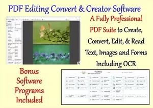 Portable PDF Editor Edit Software Convert Text Objects Forms and Images   - Picture 1 of 1