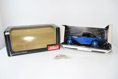 A62 1:18 SCHUCO 1021 BMW 327 COUPE 1937 BLEU NOIR MIB - Photo 1/4