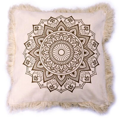 Eco Friendly Mandala Design Indonesian 100% Cotton Cushion Covers Fairly Traded - Image 1 of 4