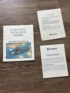 Sierra Codename Iceman Submarine Navigation Chart 3-D Ref Card Inserts - J1103 - Picture 1 of 5