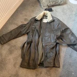 Vintage Gents Leather Overcoat - Picture 1 of 5