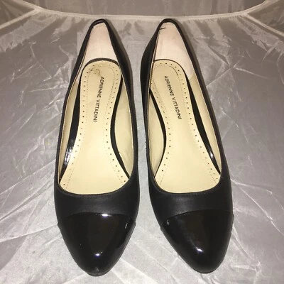 Zapatos de tacón de cuña para mujer Adrienne Vittadini, talla 8 1/2, negros Foto 1 de 4