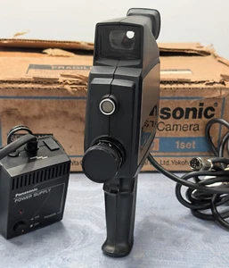 Cámara de video Panasonic WV-470 de colección + fuente de alimentación - retro blanco y negro - ver video funciona - Imagen 1 de 19