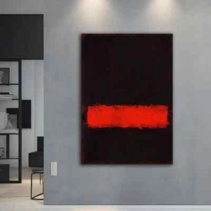 Mark Rothko Art Black and Red Abstract Paint Wall Art Canvas Unframed Print Art - Picture 1 of 2