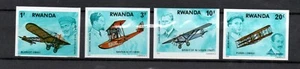 Rwanda 1978 set imperved airplane stamps (Michel 952/55 B) nice MNH - Picture 1 of 2