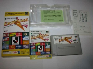 J.League Excite Stage '94 Super Famicom Japan import Boxed manual US Seller  - Picture 1 of 12