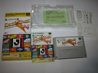 J.League Excite Stage '94 Super Famicom Japan import Boxed manual US Seller  - Image 1 of 4
