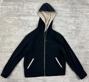 Teddi Petite Jacket Womens Petite Medium Black Beige Full Zip Hooded - Picture 1 of 11