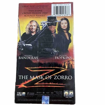 The Mask Of Zorro VHS New Sealed Foto 1 de 3