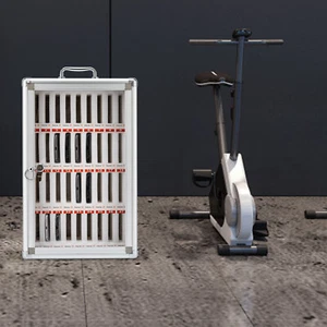 36 Slots Cell Phones Storage Cabinet Aluminum Alloy Pocket Chart Cell Phones Box - Foto 1 di 12